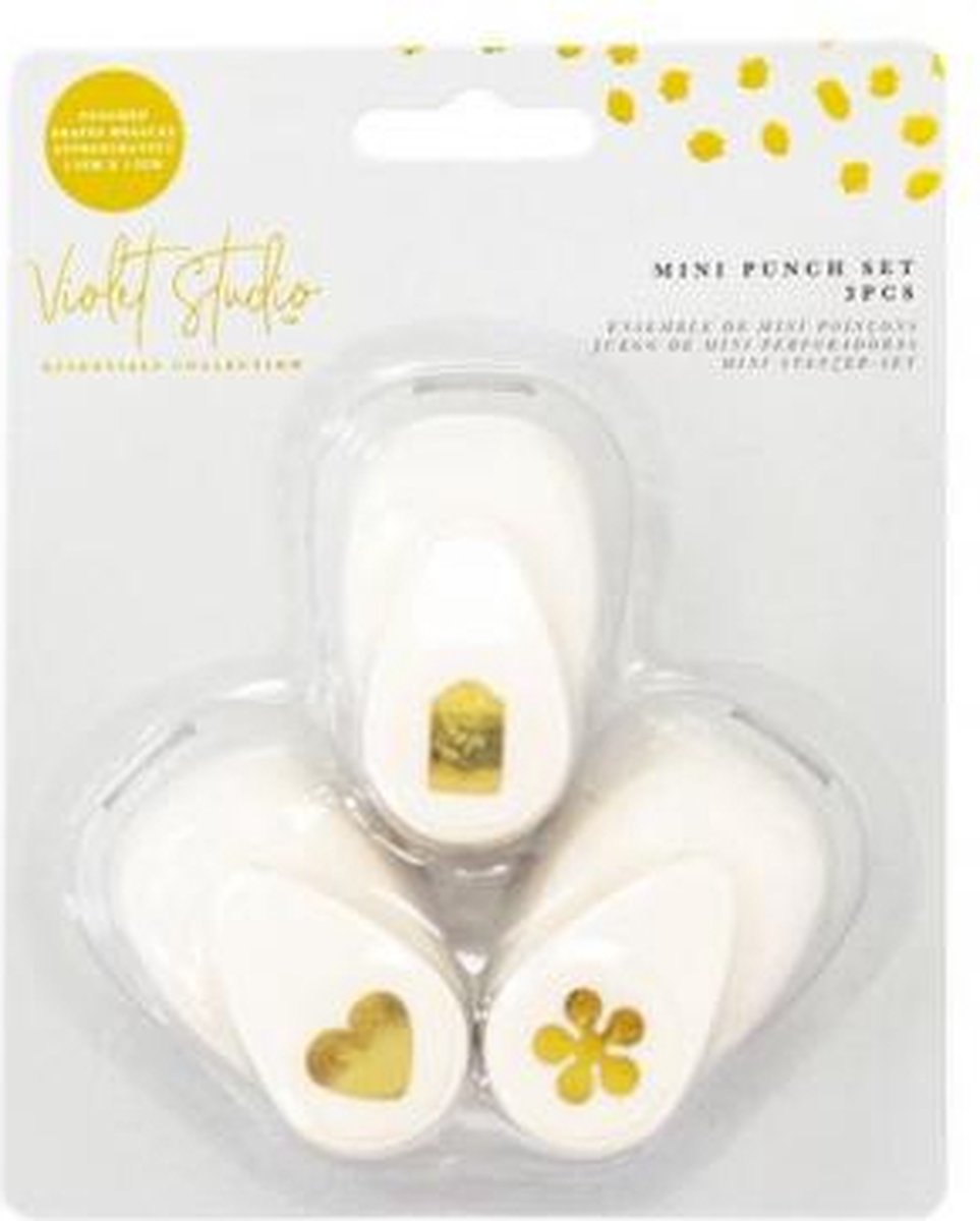 Violet Studio - Mini Punch Set - Heart/ Tag/ Flower