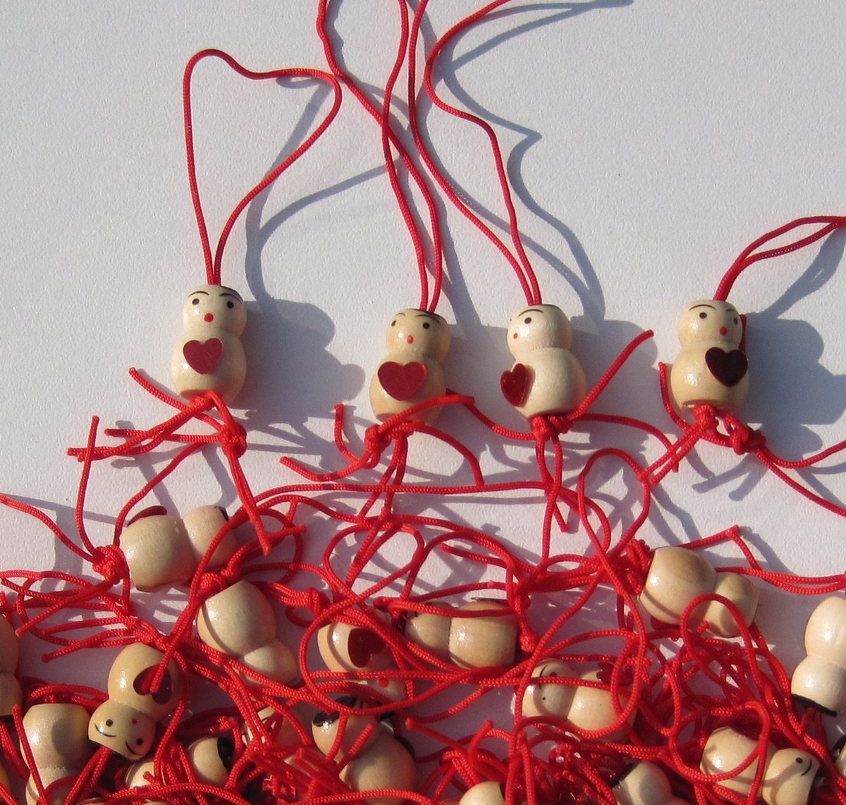 10x gelukspoppetje met hart