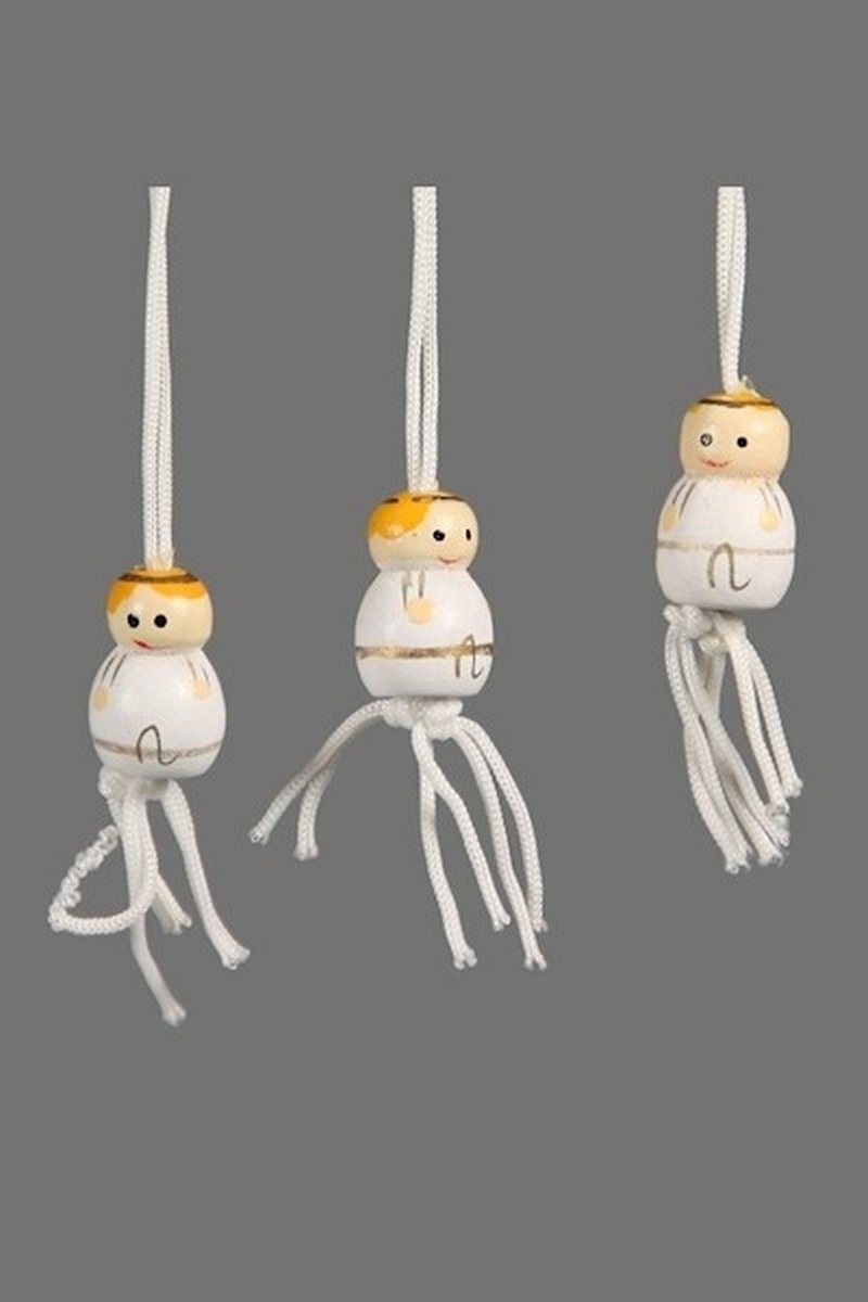 Gelukspoppetjes Engel ZONDER vleugels, Kerst 10 stuks