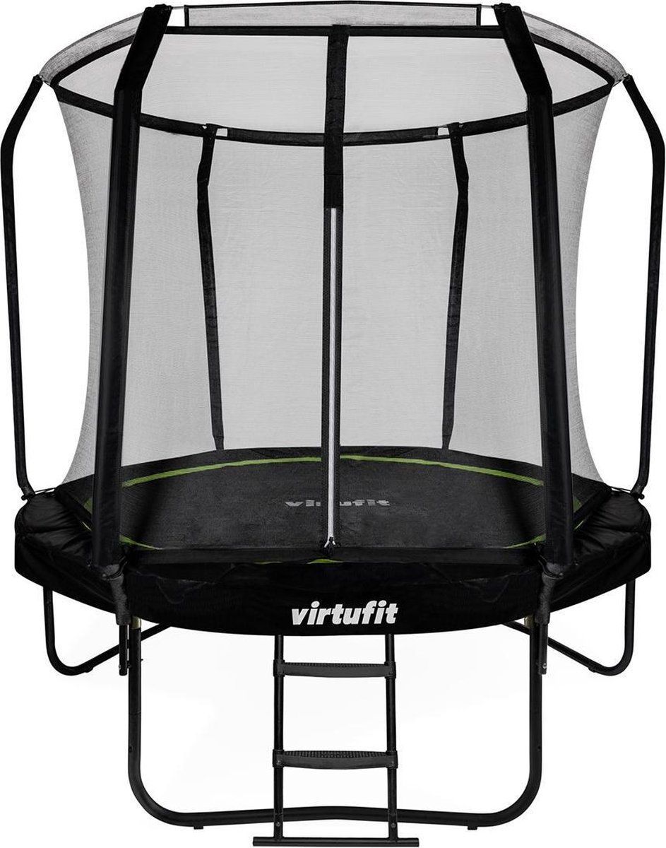 VirtuFit Kindertrampoline met Veiligheidsnet - Zwart - 140 cm