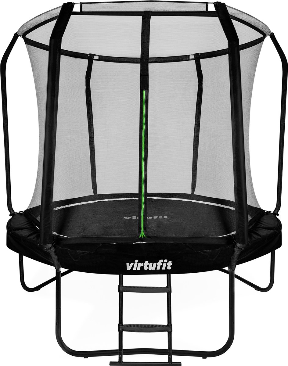 VirtuFit Premium Trampoline met Veiligheidsnet - Zwart - 251 cm