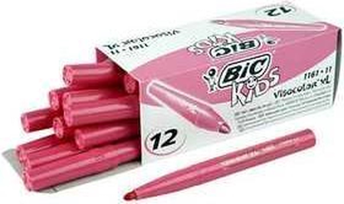 Visa Color kleurstiften, lijndikte: 3 mm, roze, 12stuks