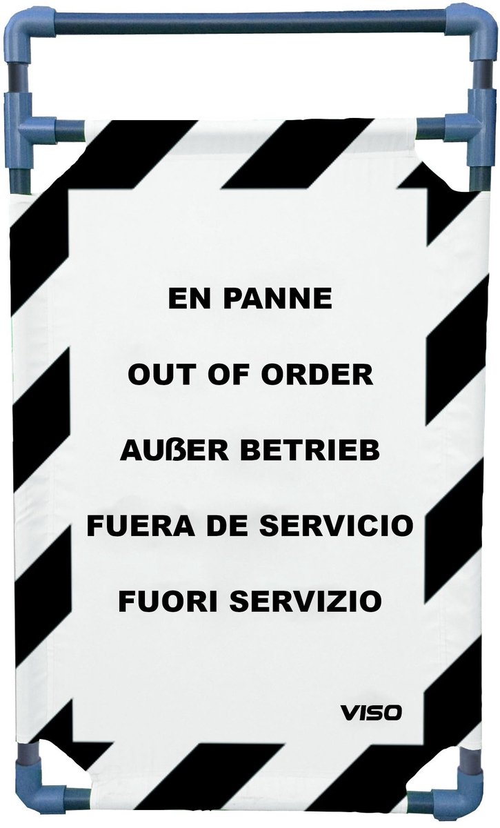 Extension barrière dintervention PVC 1m logo En Panne