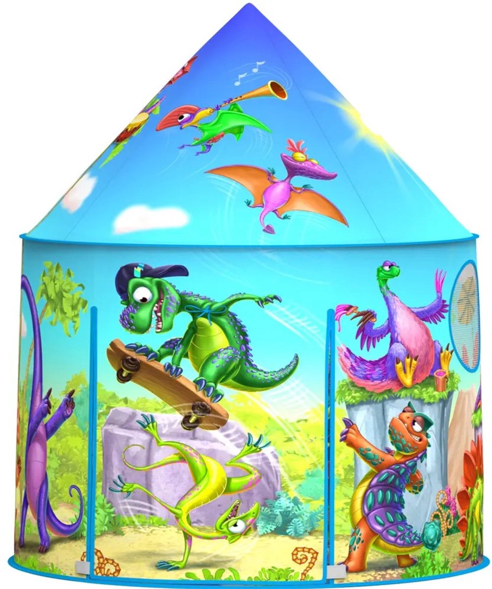 Speeltent Speelse Dinosaurus - Kinder Tent - Speelhuisje - Buiten en Binnen - Opvouwbare Speeltent - Speelgoed - 135 x 100 cm - Incl. Opbergtas - Gemakkelijk in elkaar te zetten