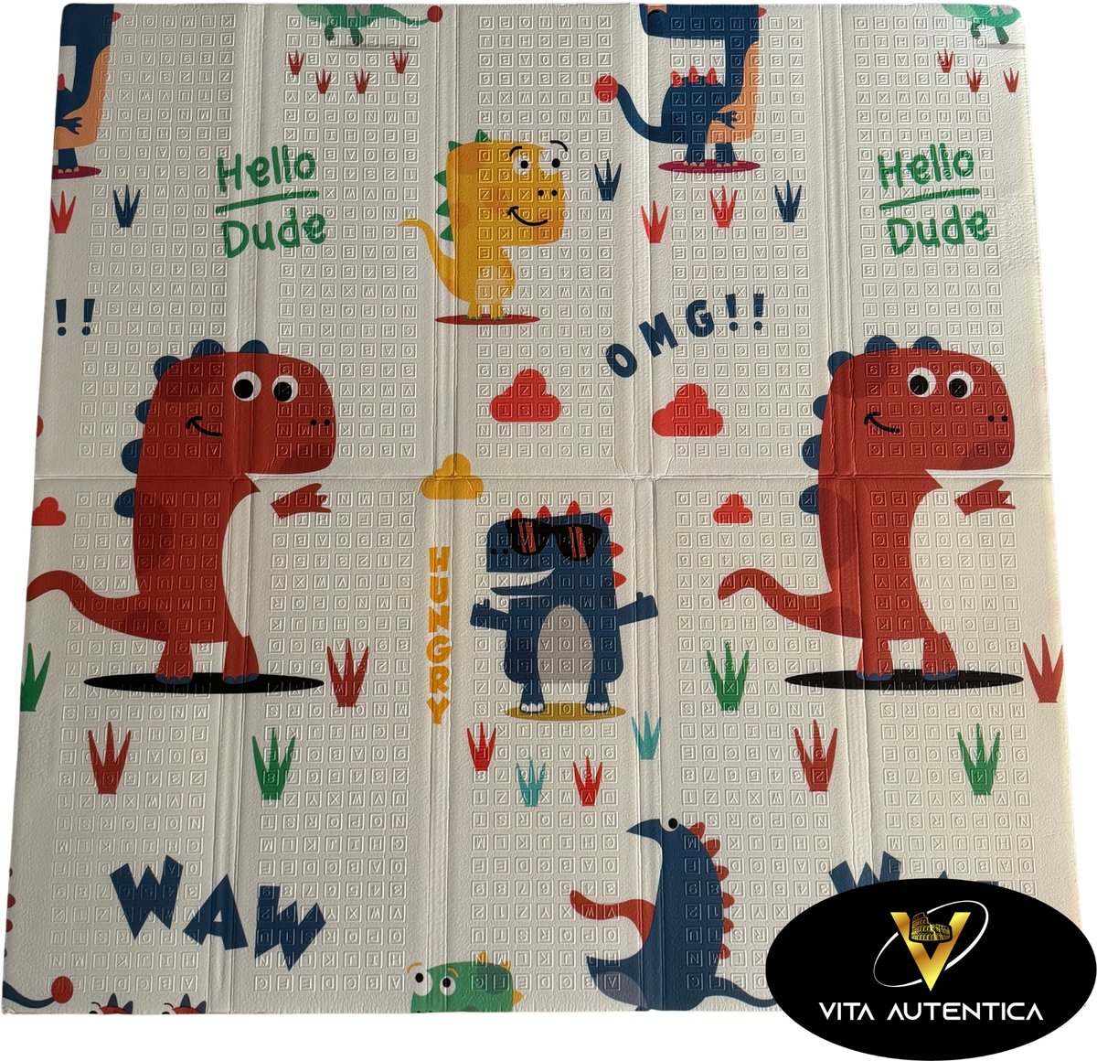 Vita Autentica Dubbelzijdige XPE Foam Speelmat - Kruipmat voor babys - 160x180 cm