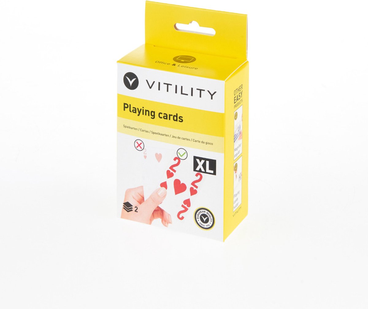 2x Speelkaarten XL- Extra grote symbolen-2 stokken