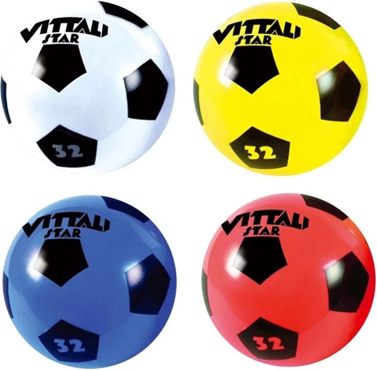 Vittali Star Opblaas Ballen 21cm, Set 4 Stuks, Bounceballen