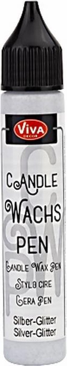 Candle Wachs-Pen – Silber-Glitter
