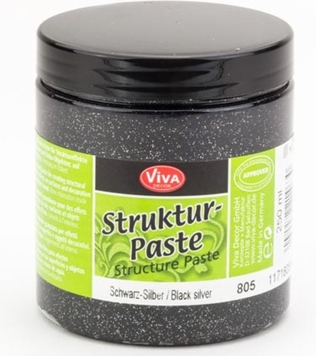 ViVa Struktuur-Paste Schwarz-Silber