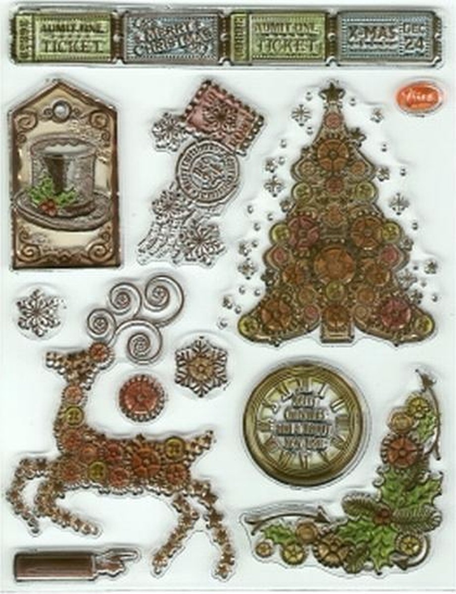 Viva decor silicone stempel Steampunk Tannenbaum