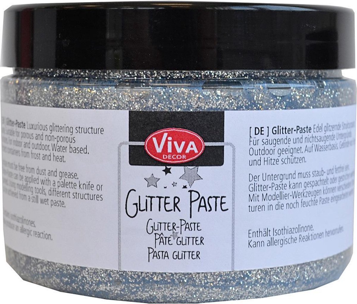 Glitter Gel, 150 ml, zilver