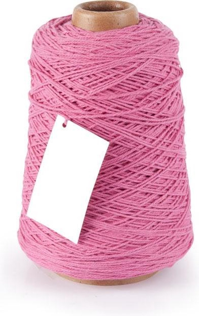 Cotton Cord/ Katoen touw 500 meter hard roze