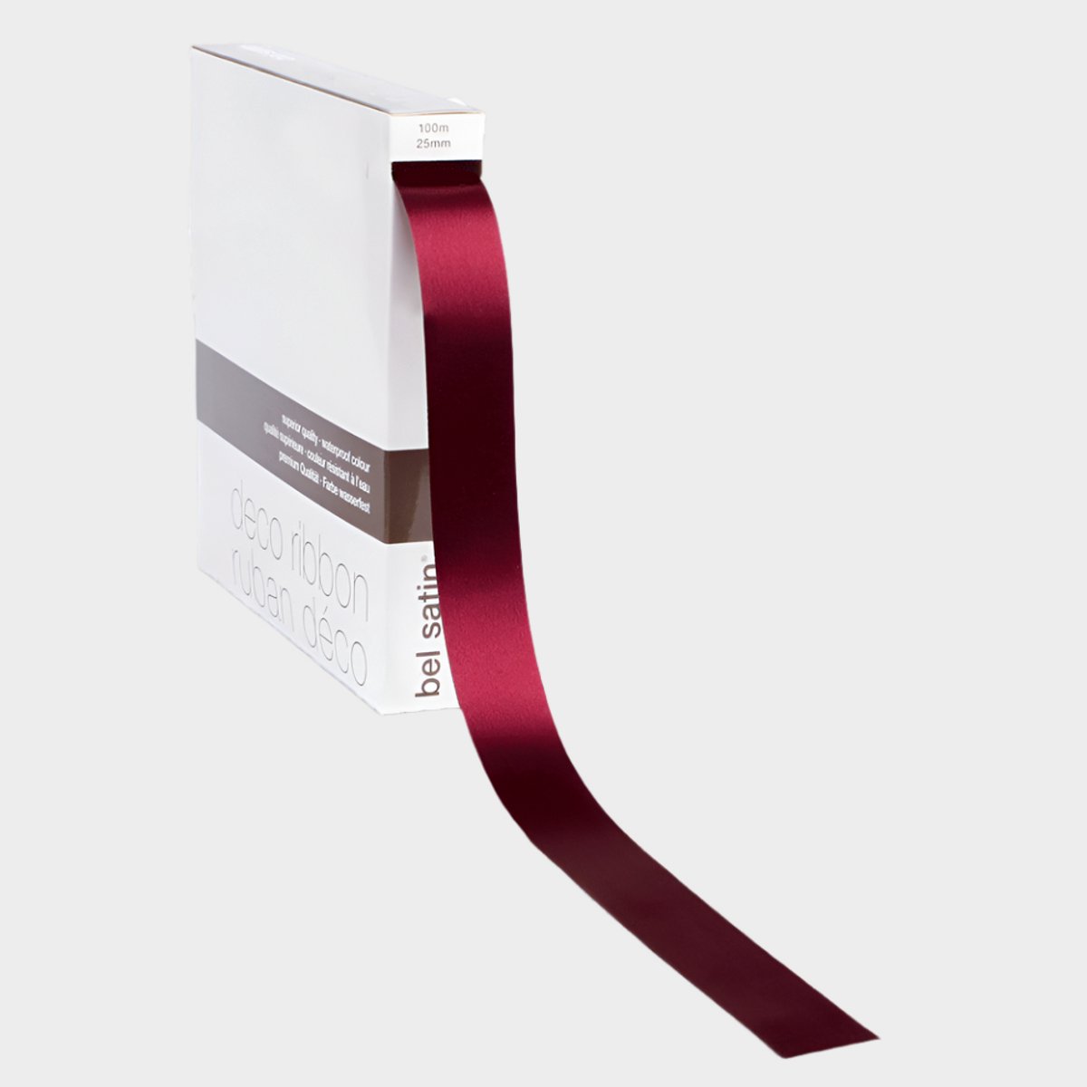 Poly Satijnlint Bordeaux - 40 mm / 100 mtr.
