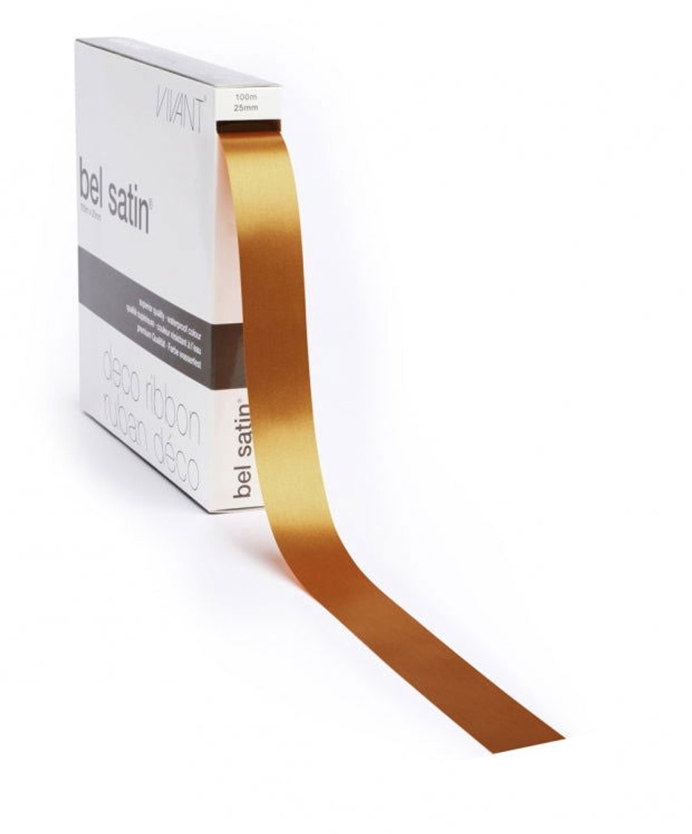 Poly Satijnlint Koper - 40 mm / 100 mtr.