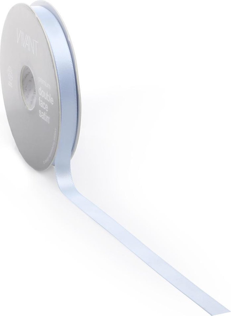 Satijn lint 10 mm blauw op rol van 25 meter