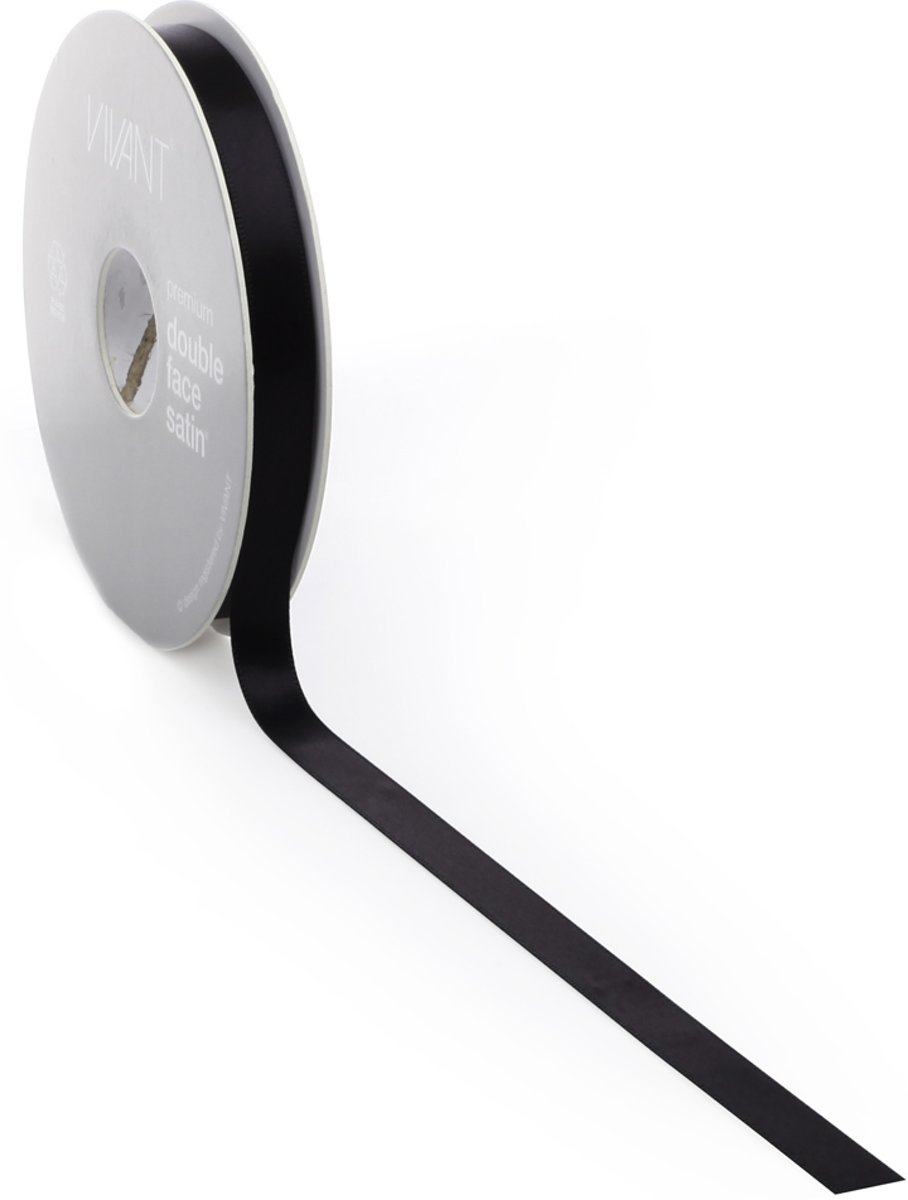 Satijn lint 10 mm taupe op rol van 25 meter