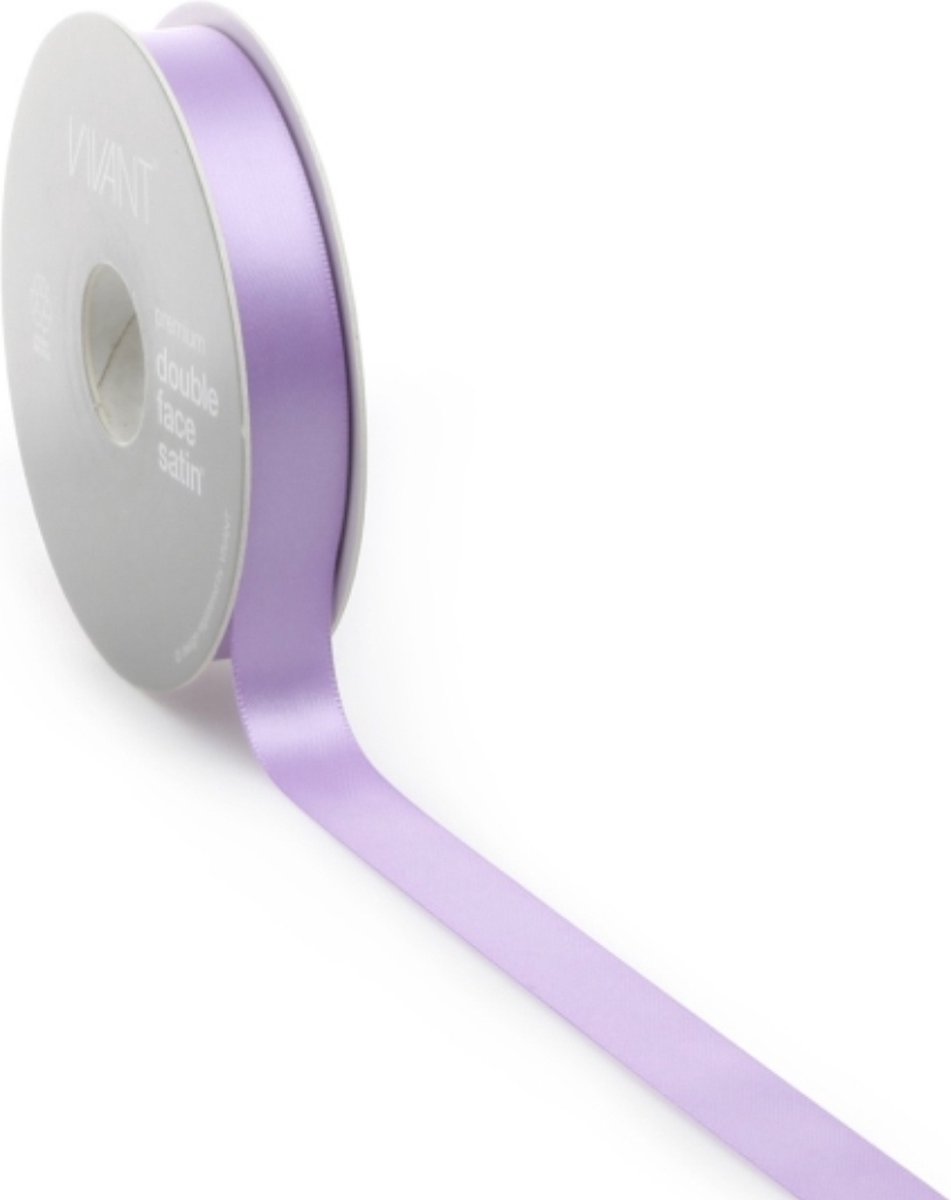 Satijn lint 16 mm lila op rol van 25 meter