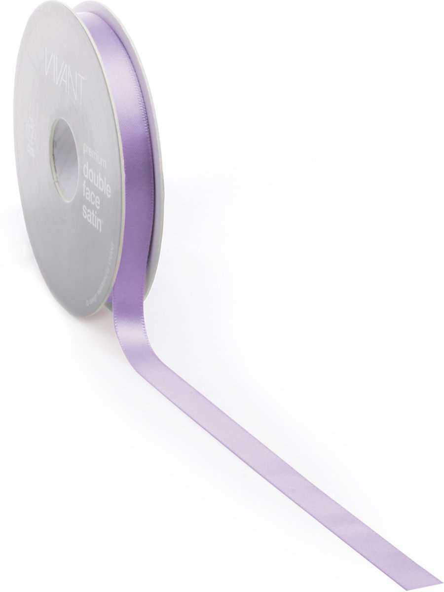 Satijn lint 3 mm lila op rol van 50 meter