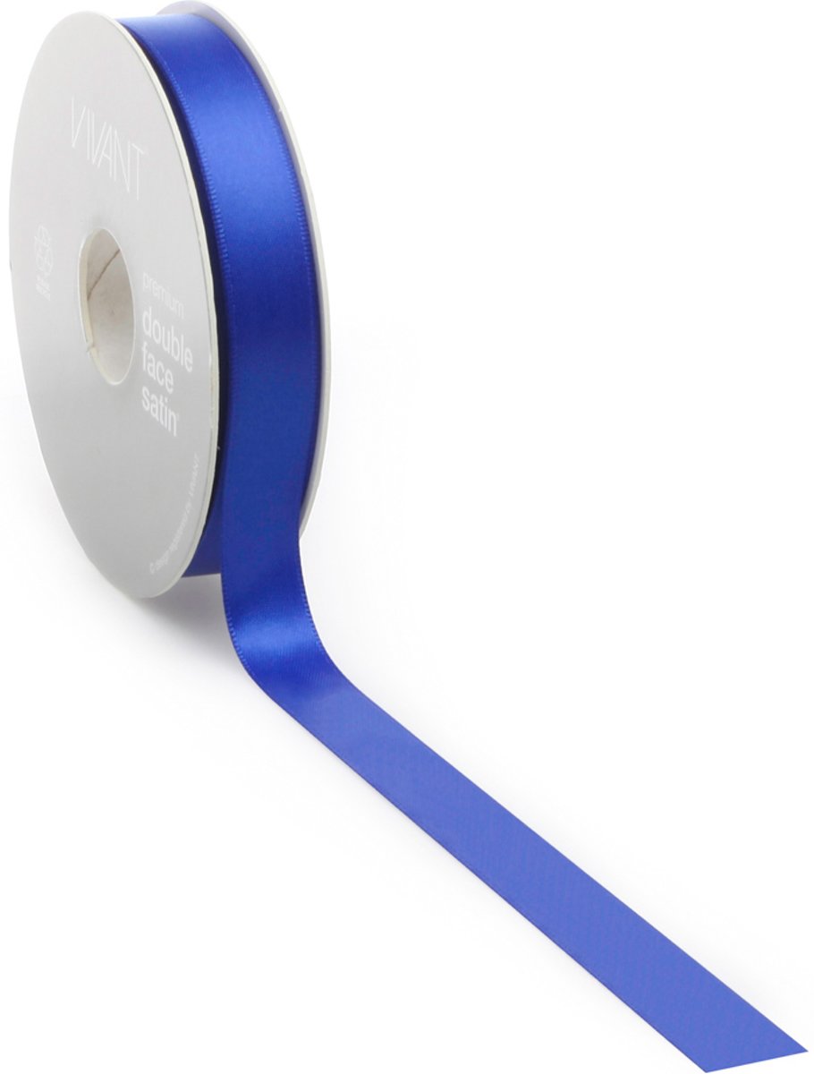Satijn lint 38 mm blauw op rol van 25 meter