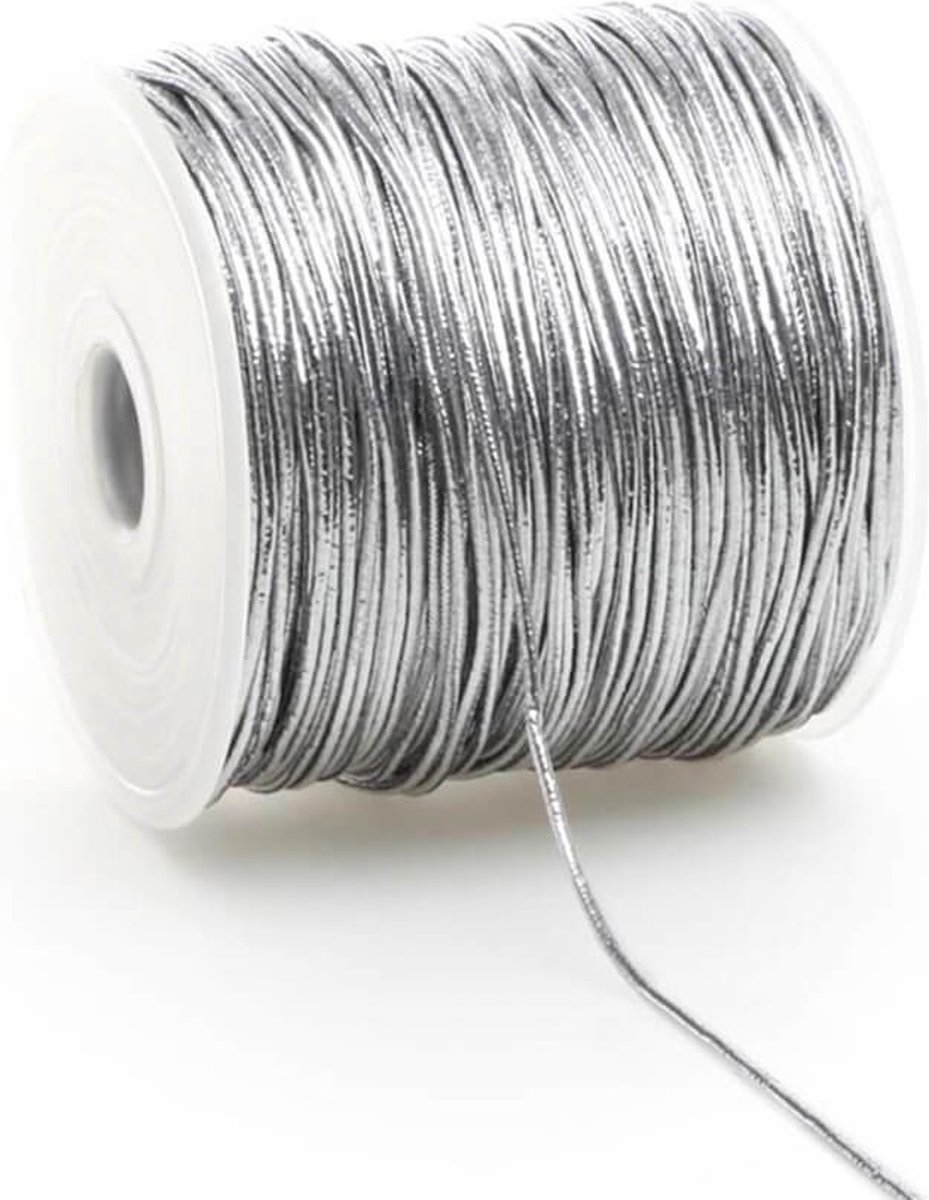 Vivant Elastisch koord rond zilver 2mm - 100mt