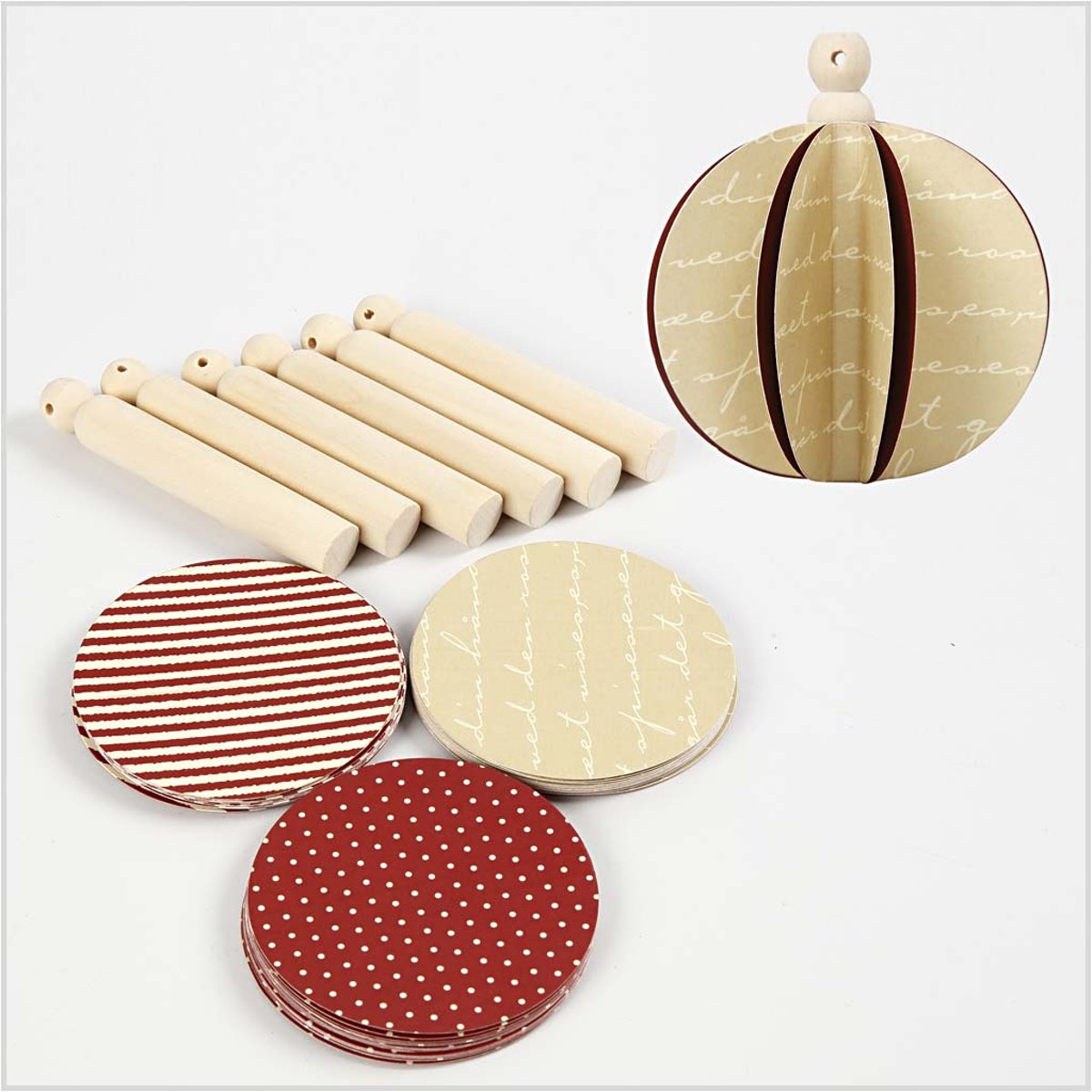 Design ornamenten, d: 8,5 cm, Copenhagen, 6 assorti