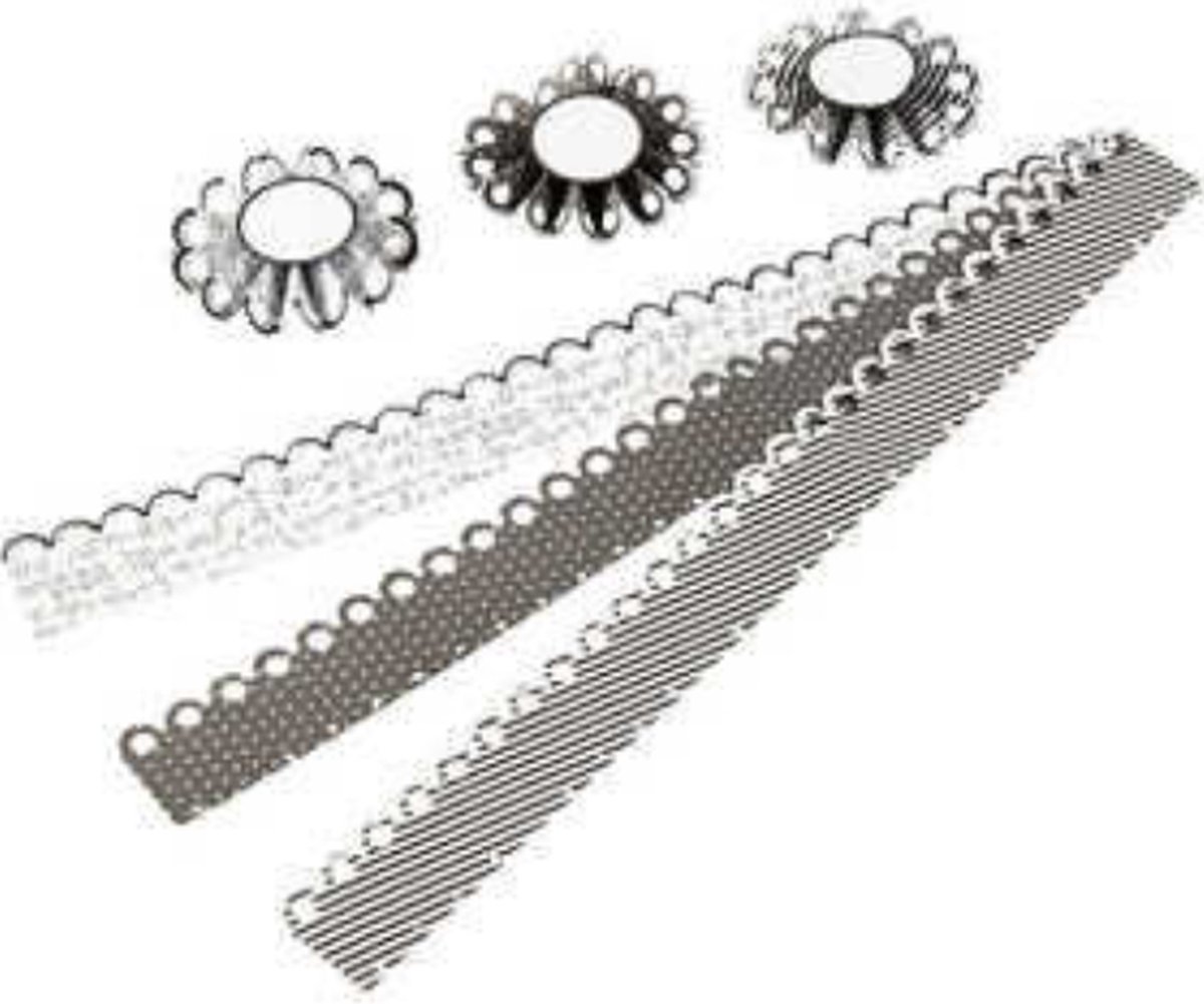 Rozetten - Grijs - Grijs - Vivi Gade - 8 cm - 160 gram - 6 stuks - Incl. Gift