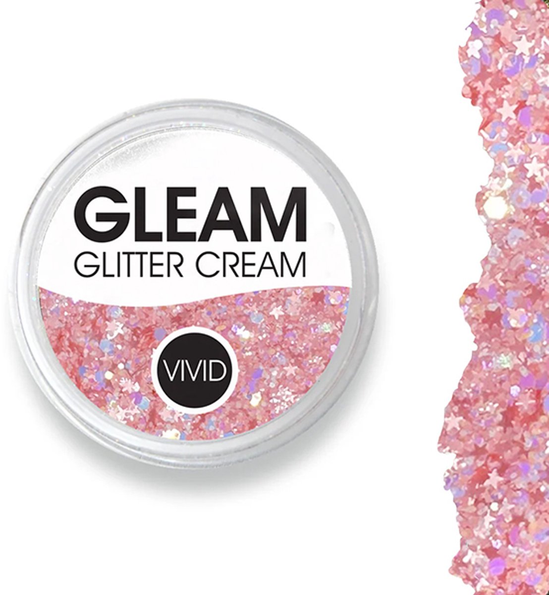 Vivid Gleam Chunky Glitter Cream- Baby Rose