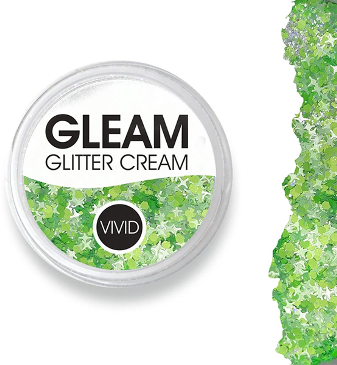 Vivid Gleam Chunky Glitter Cream- Honeydew