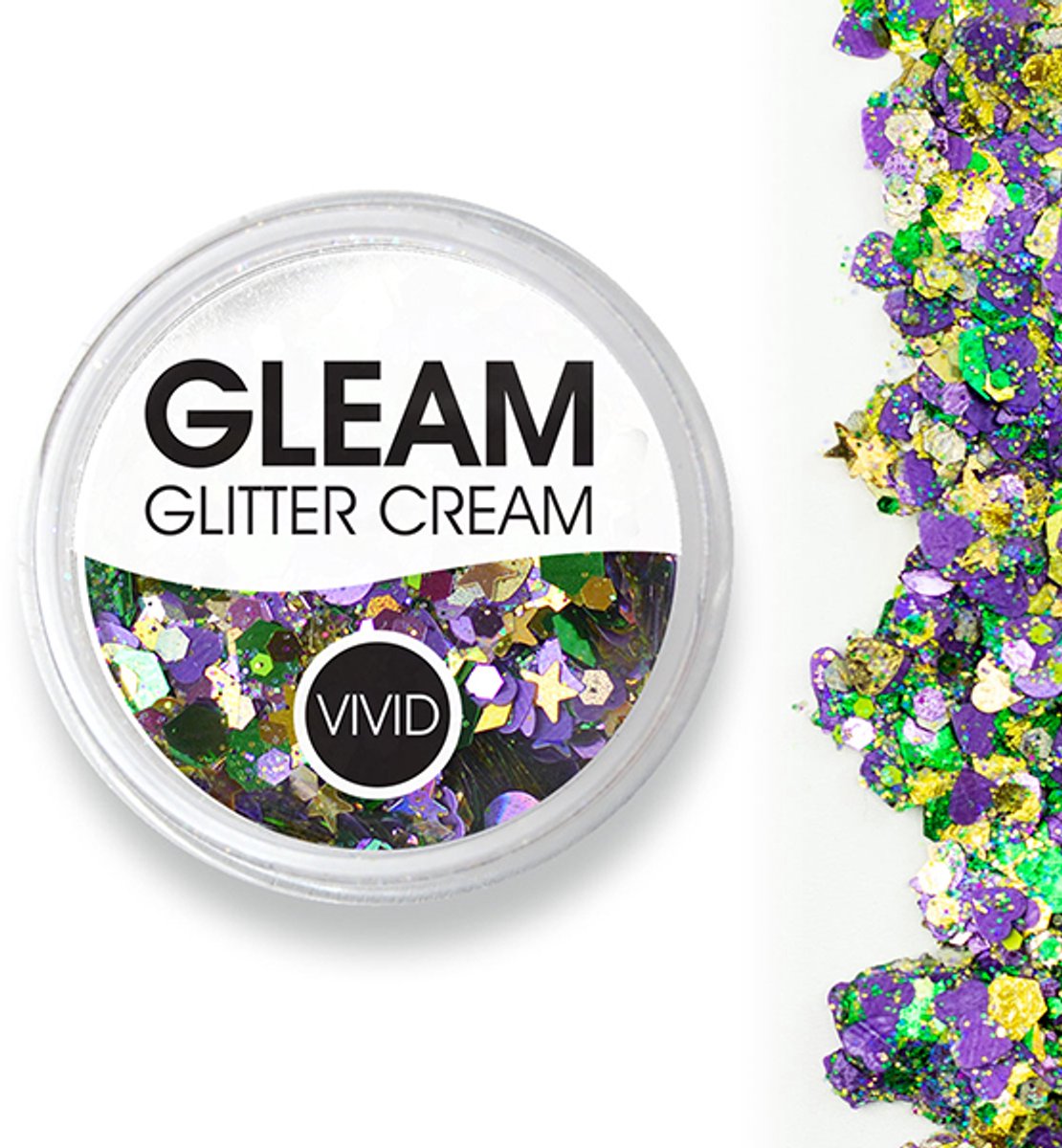 Vivid Gleam Chunky Glitter Cream- Mardi Party