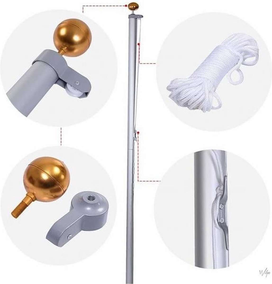  mast Deelbaar 600cm Fairybell