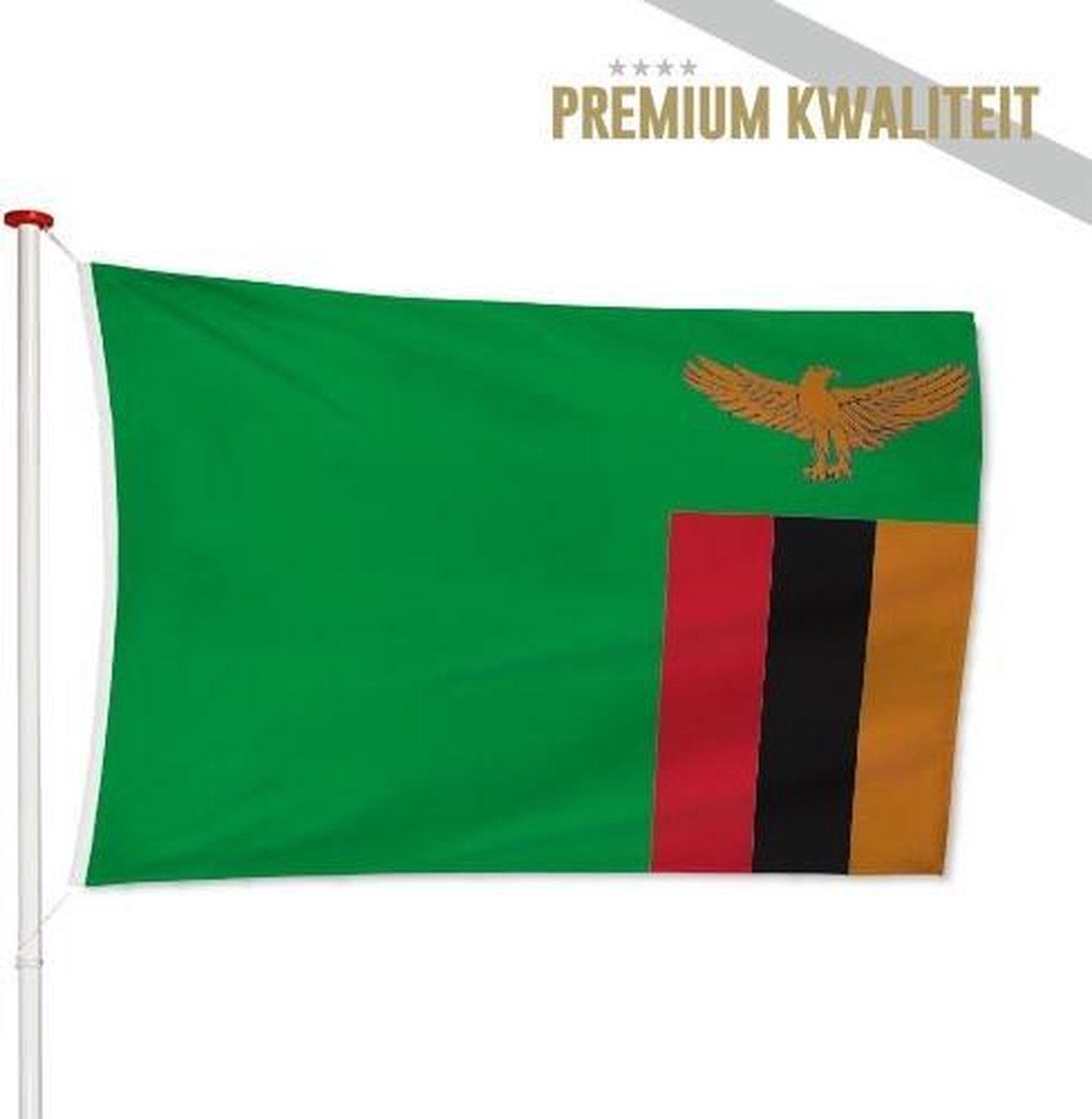 Zambiaanse Vlag Zambia 100x150cm