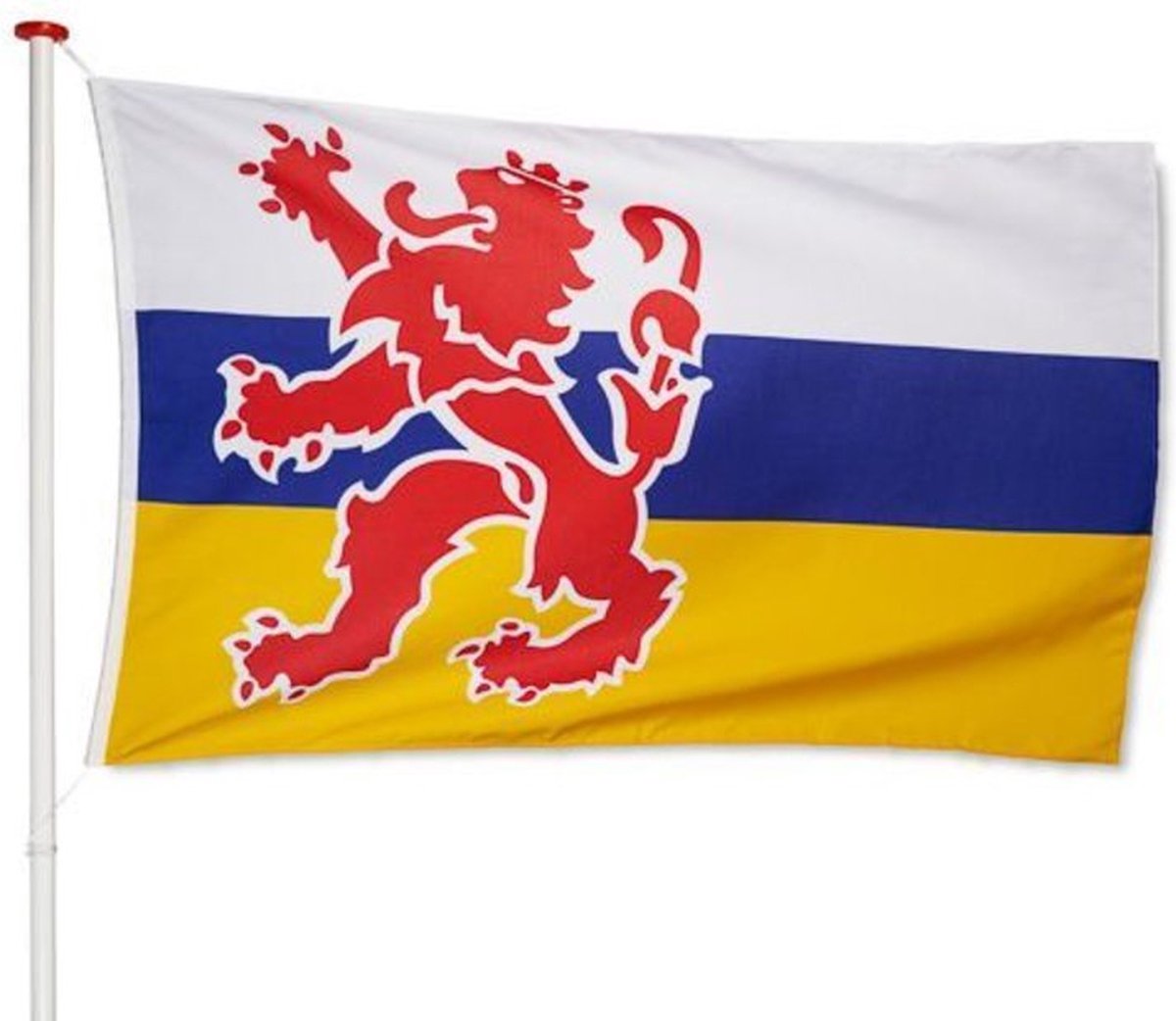 Vlag Limburg, afm. 150x225 cm, polyester.