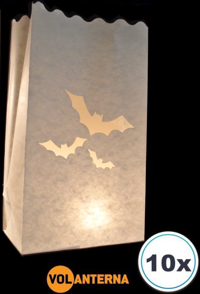 10 x candle bag Halloween Vleermuis lichtzak candlebags VOLANTERNA®