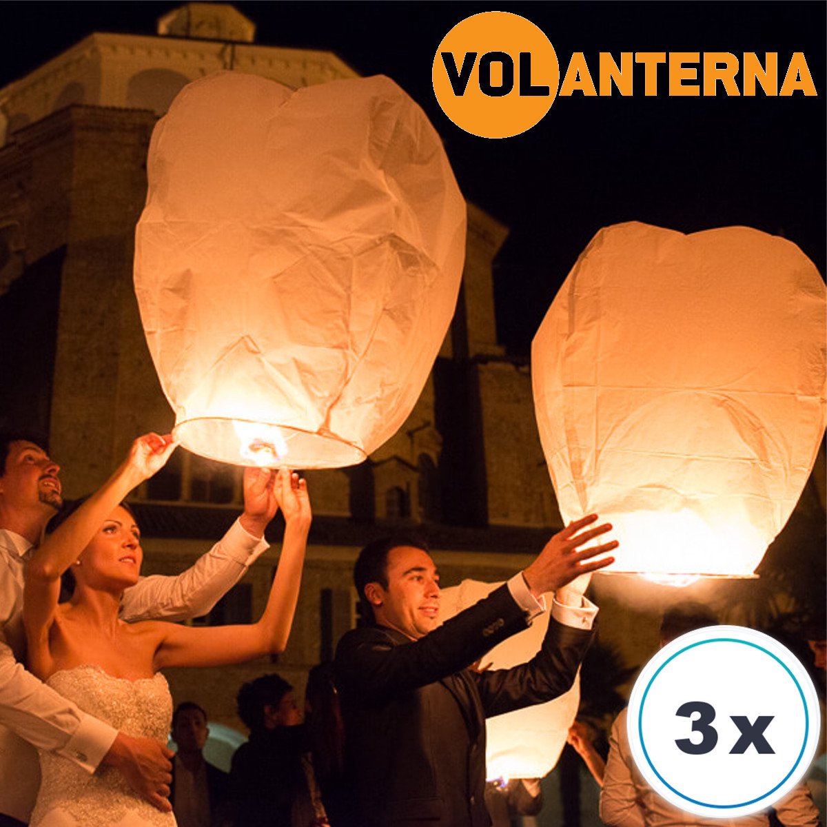 3 witte wensballonnen vliegende papieren lantaarns ufo ballon zweeflantaarn Wish lantaarn  wens ballon wensballon: VOLANTERNA®