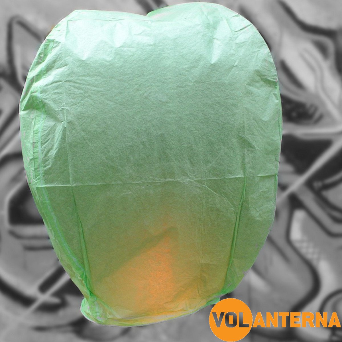 Groene wens ballon, papieren vliegende ufo zweef lantaarn, wensballonnen Volanterna®