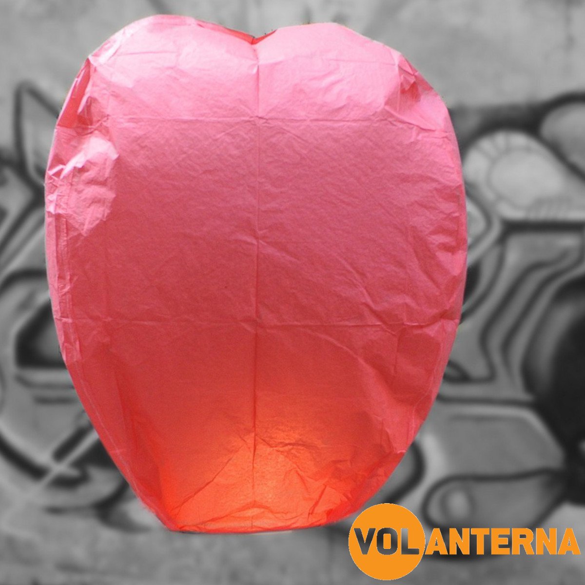 Rode wens ballon, papieren vliegende ufo zweef lantaarn, wensballonnen Volanterna®