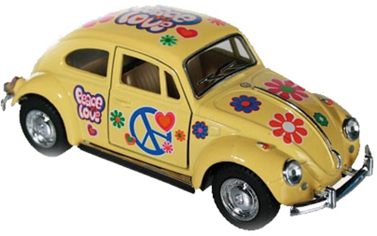 VW Kever modelauto geel