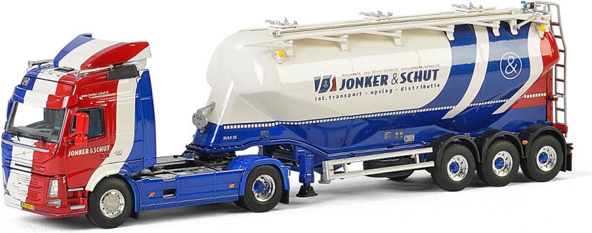 Volvo FM 4 Globetrotter 4x2 + Bulk Trailer 3 axle Jonker & Schut - 1:50 - WSI Models