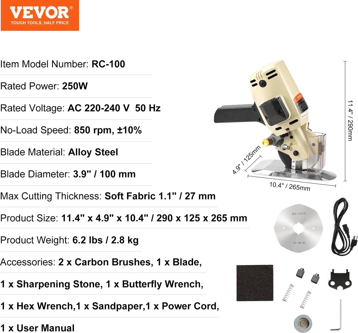 Vostara - Stofsnijder - Rolmes Voor Stof - Rotary Cutter - Rolmes Stof - Stof Snijder Roller - Stof Snijder - Stofsnijder Elektrisch - DIY