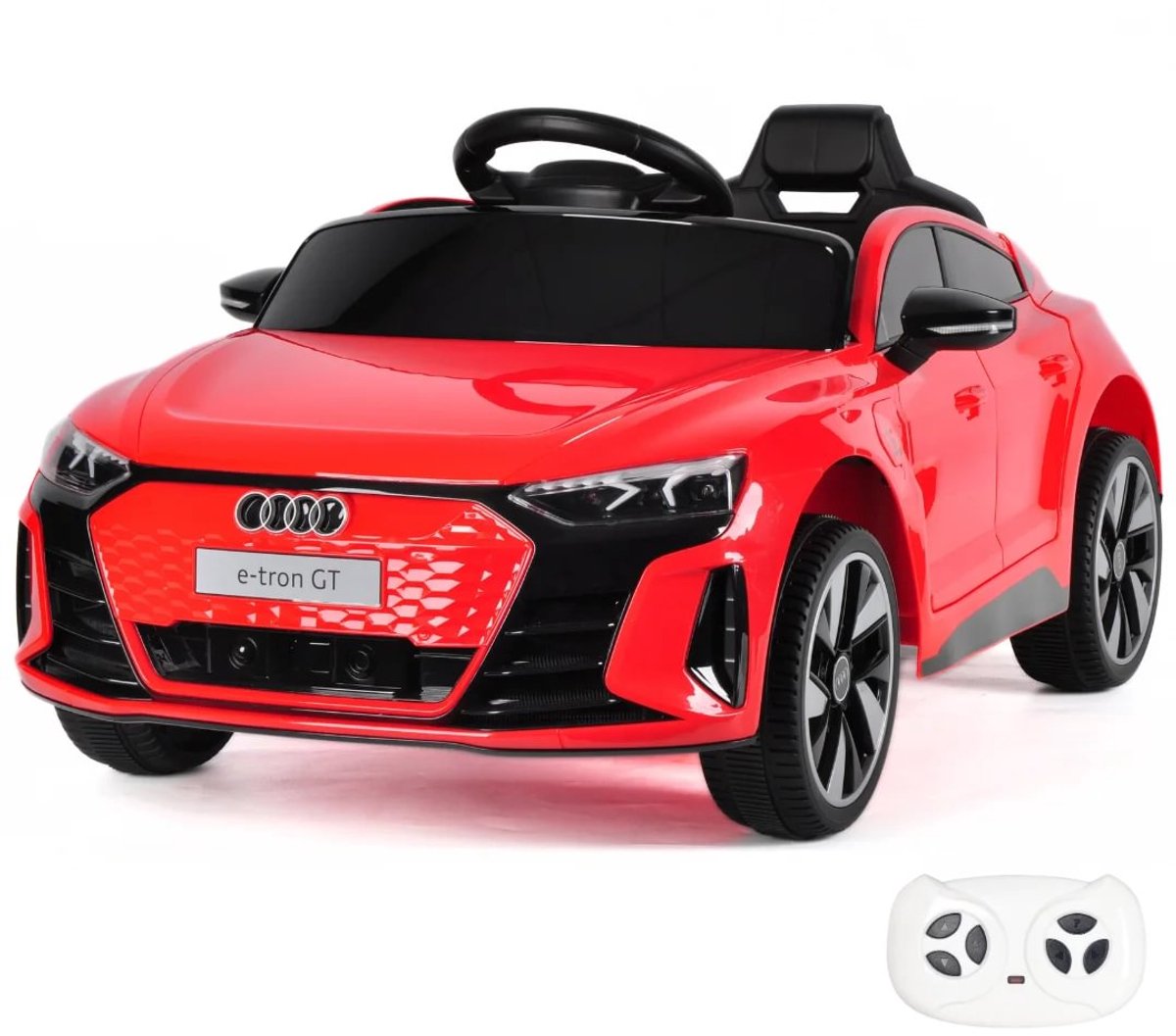 Audi e-Tron GT - Elektrische Kinderauto 12V - 1 tot 4 jaar - MP3 - Rood
