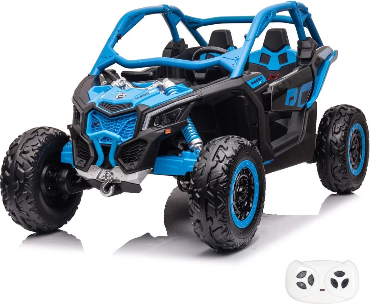 Can-Am Maverick X3 - Elektrische Kinderauto - (2-zits) 24V - 2 tot 7 jaar - Blauw