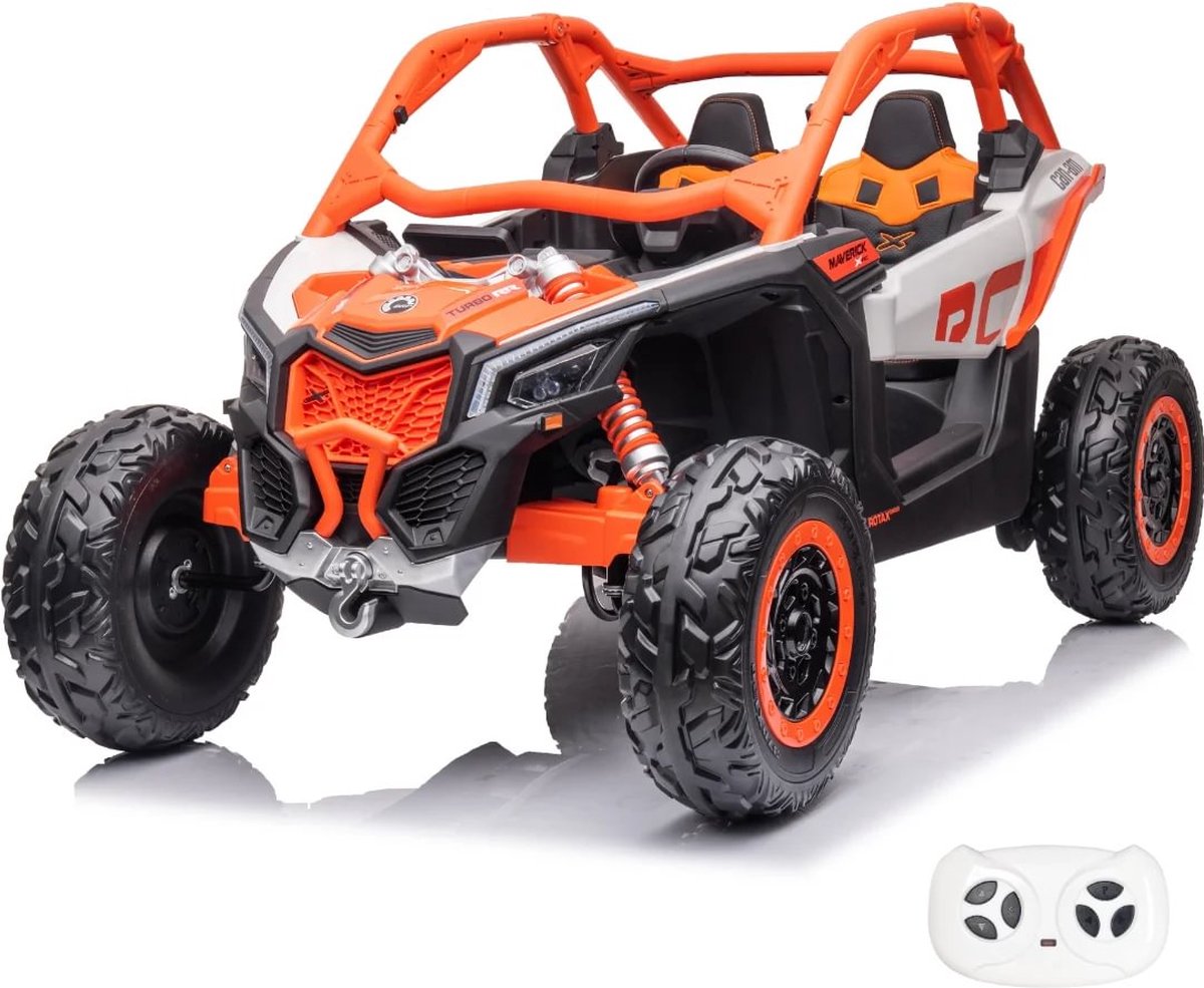 Can-Am Maverick X3 - Elektrische Kinderauto - (2-zits) 24V - 2 tot 7 jaar - Oranje
