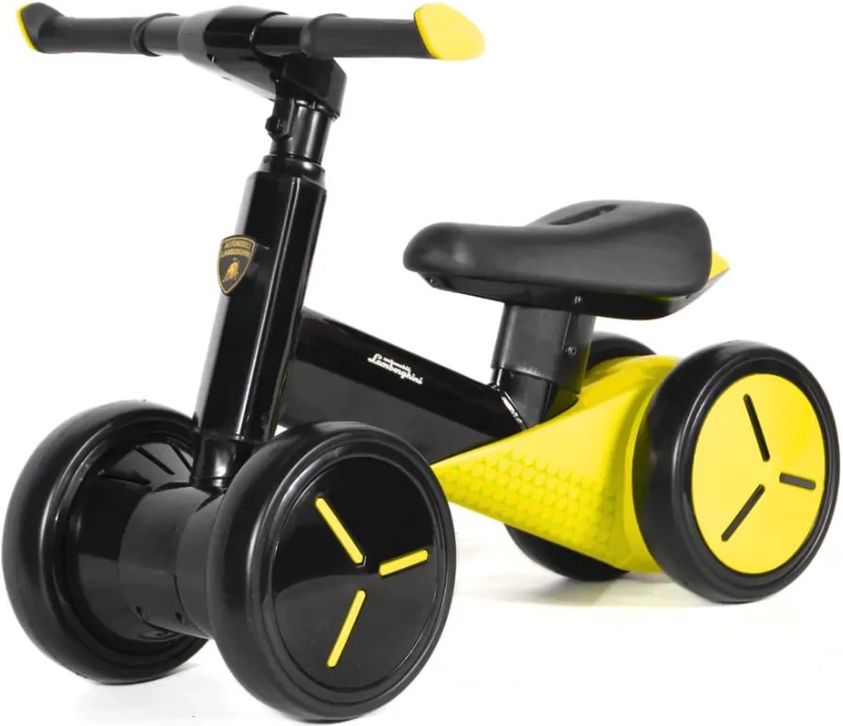 Lamborghini Mini - Loopfiets met Anti-slip Banden - tot 3 jaar - Geel