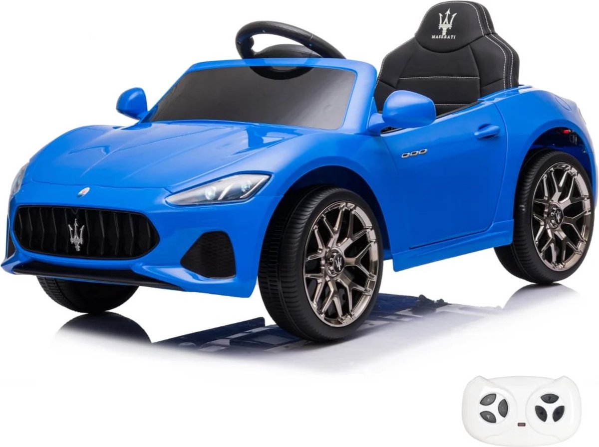 Maserati GranCabrio - Elektrische Kinderauto 12V - 1 tot 5 jaar - Blauw
