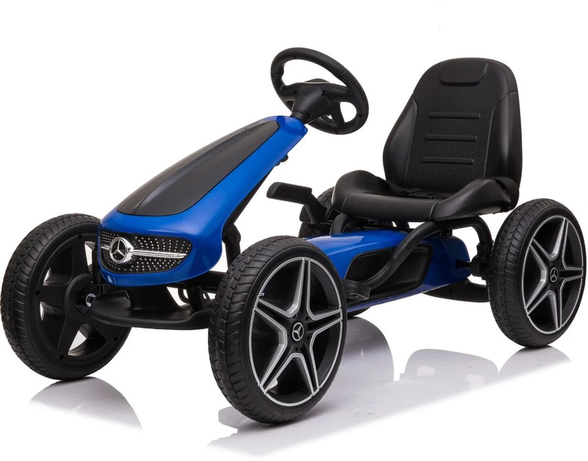 Mercedes GoKart voor Kinderen -   - Verstelbaar Zitje - 3 tot 7 jaar - Blauw