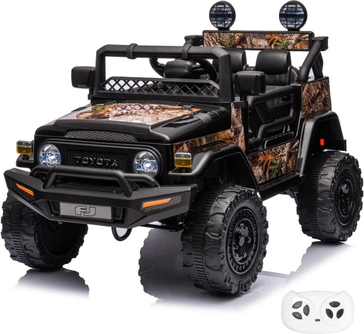 Toyota FJ Cruiser - Elektrische Kinderauto 12V - 1 tot 6 jaar - Zwart
