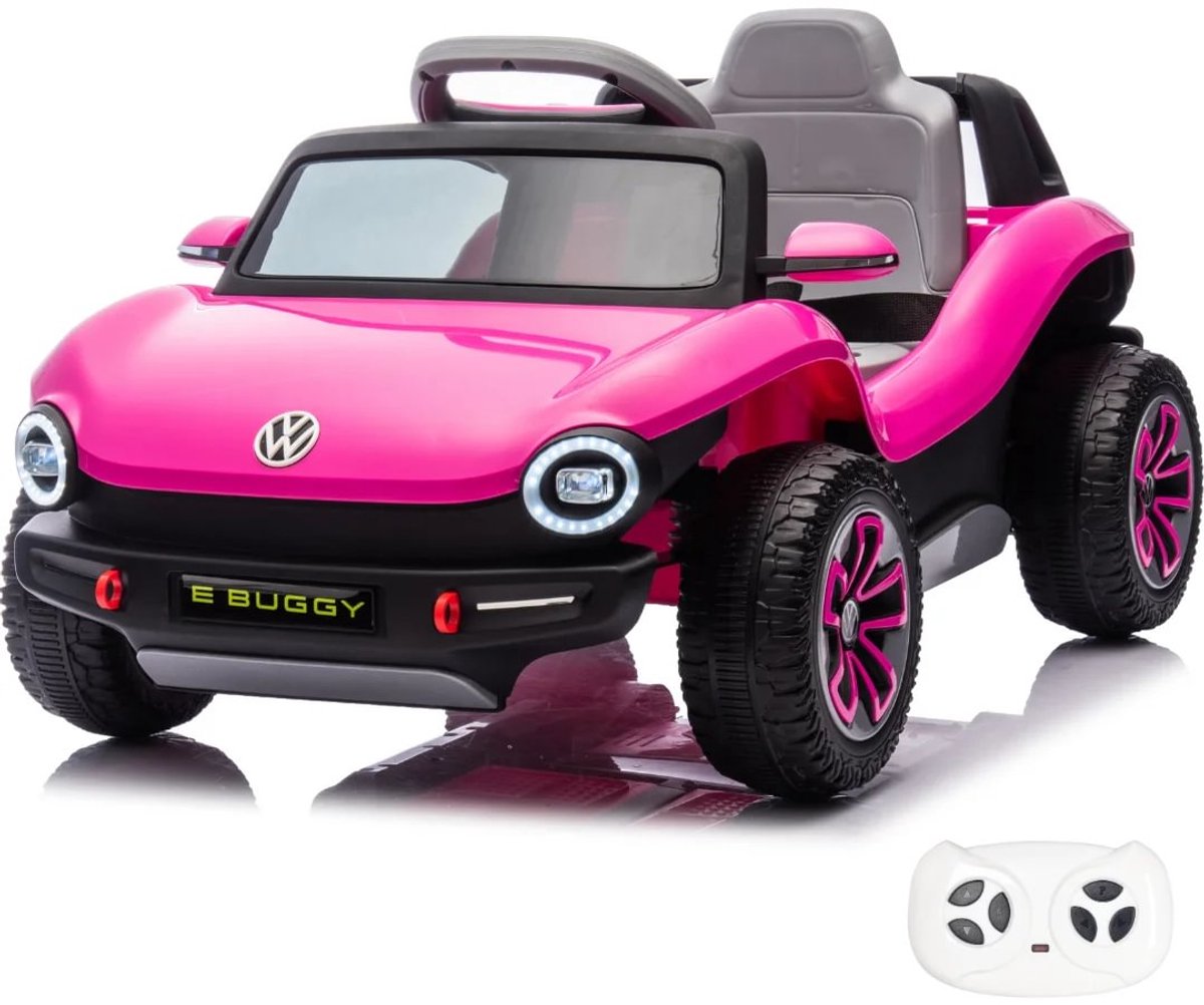 Volkswagen E-Buggy - Elektrische Kinderauto 12V - 1 tot 5 jaar - Roze