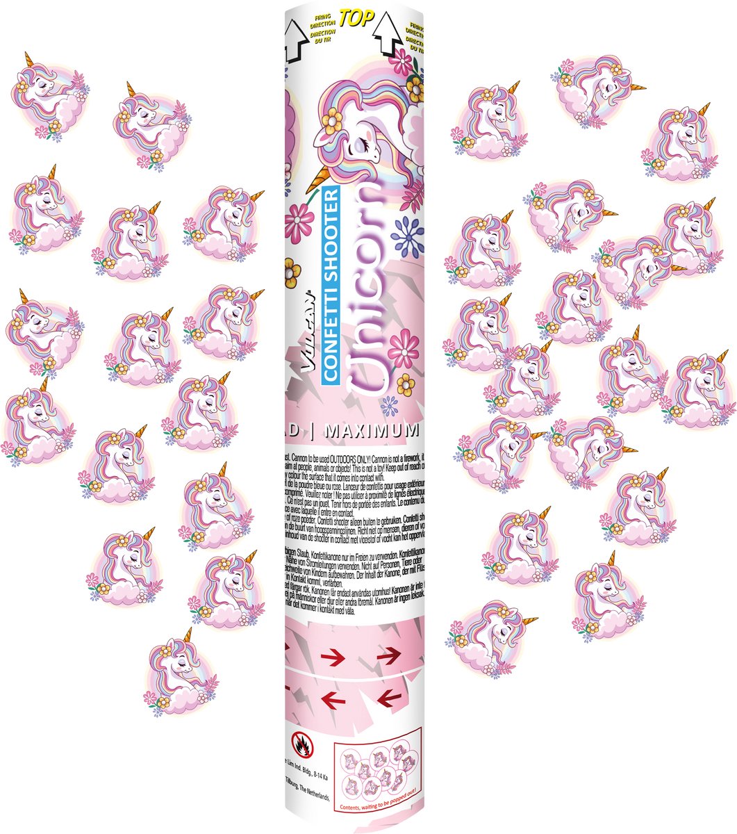   Shooter – Unicorn – Set van 3 Stuks – Eenhoorn   – 30 cm – Bereik tot 8 Meter – Voor Kinderfeestje, Verjaardag of Party