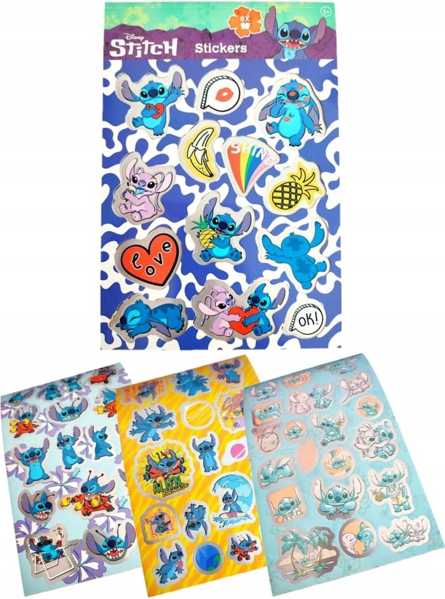 Disney - Stickervelblok met 6 vellen - Sticker - Lilo en Stitch