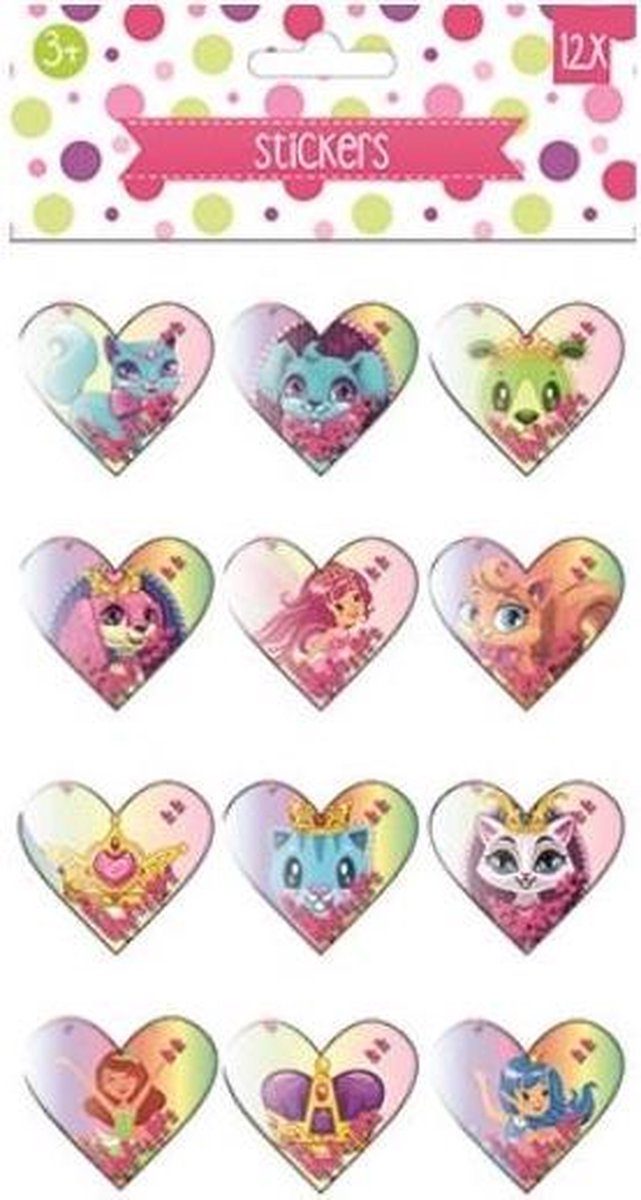 W&o Stickervel 3d Huisdier Junior 27,5 Cm Papier 12-delig